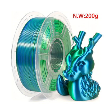 3D Printer Filament KELEIDI Multicolor PLA 1.75mm 200g Spool with Five Gradient Color Combinations