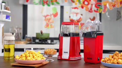 Hot Air Popcorn Popper Maker 16 Cups, Oil-Free Electric Popcorn Machine with Measuring Cup for Kernels & Butter Melting