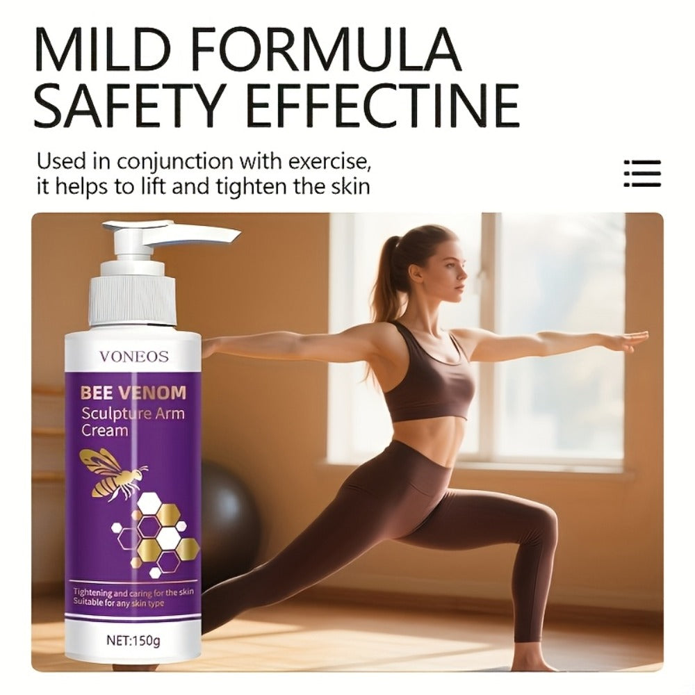 Body Cream VONEVOS Five 150g Pump Bottles with Bee Venom, Hyaluronic Acid and Collagen for External Arm Application