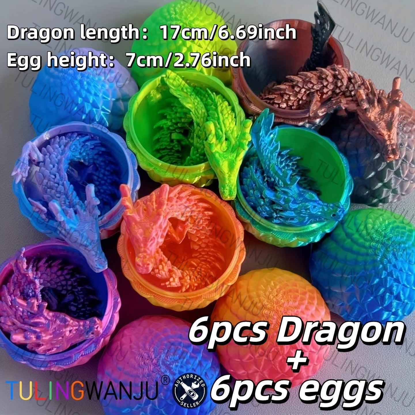 Dragon Figurine & Dragon Egg Set 12pcs with the Listed Color, Size or Set Options for Everyday Use