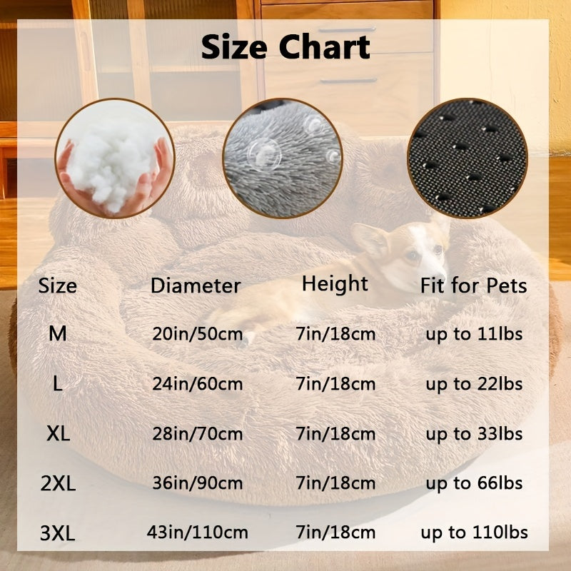 Dog Bed & Cat Bed Plush Bear Paw Print – Soft Warm Pet Bed for Small Medium Large Dogs, Thickened Long Plush, No Assembly
