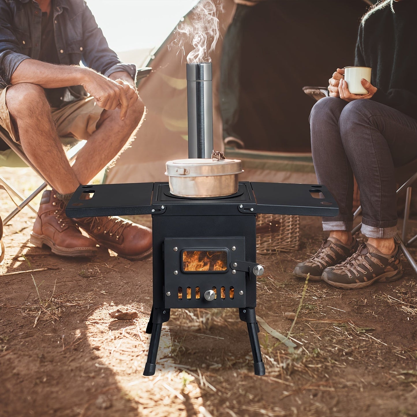 Tent Wood Stove Portable for Garden, Patio and Yard Use, with the Listed Configuration, for Everyday Use and Organized Storage