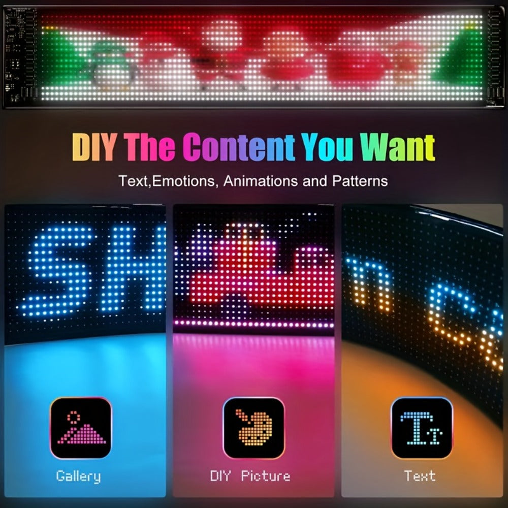Programmable LED Demon Eyes Sign 2 Pack App Controlled – Synchronized Flashing, Scrolling Text Display