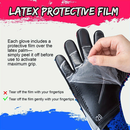 Soccer Goalkeeper Gloves with 4mm Grip Palm – Ventilated Goalie Gloves for Youth & Adults, Flexible Finger Protection, Sizes 6-10