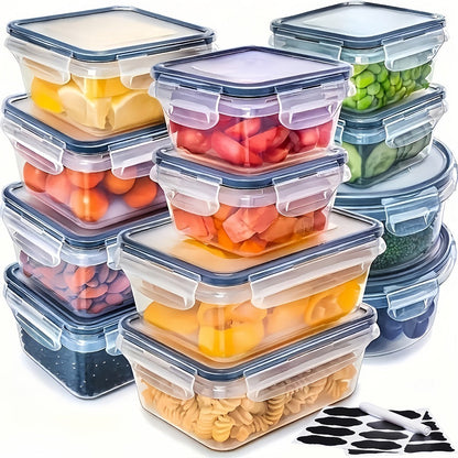 Food Storage Containers with Lids Airtight Plastic Meal Prep Containers Stackable Leak Proof BPA Free for Pantry Kitchen Refrigerator
