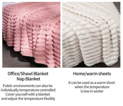 500gsm Heavy Plush Blanket, Ultra Thick Fluffy Blanket for Bed, Sofa & Travel, Baby to Double Size