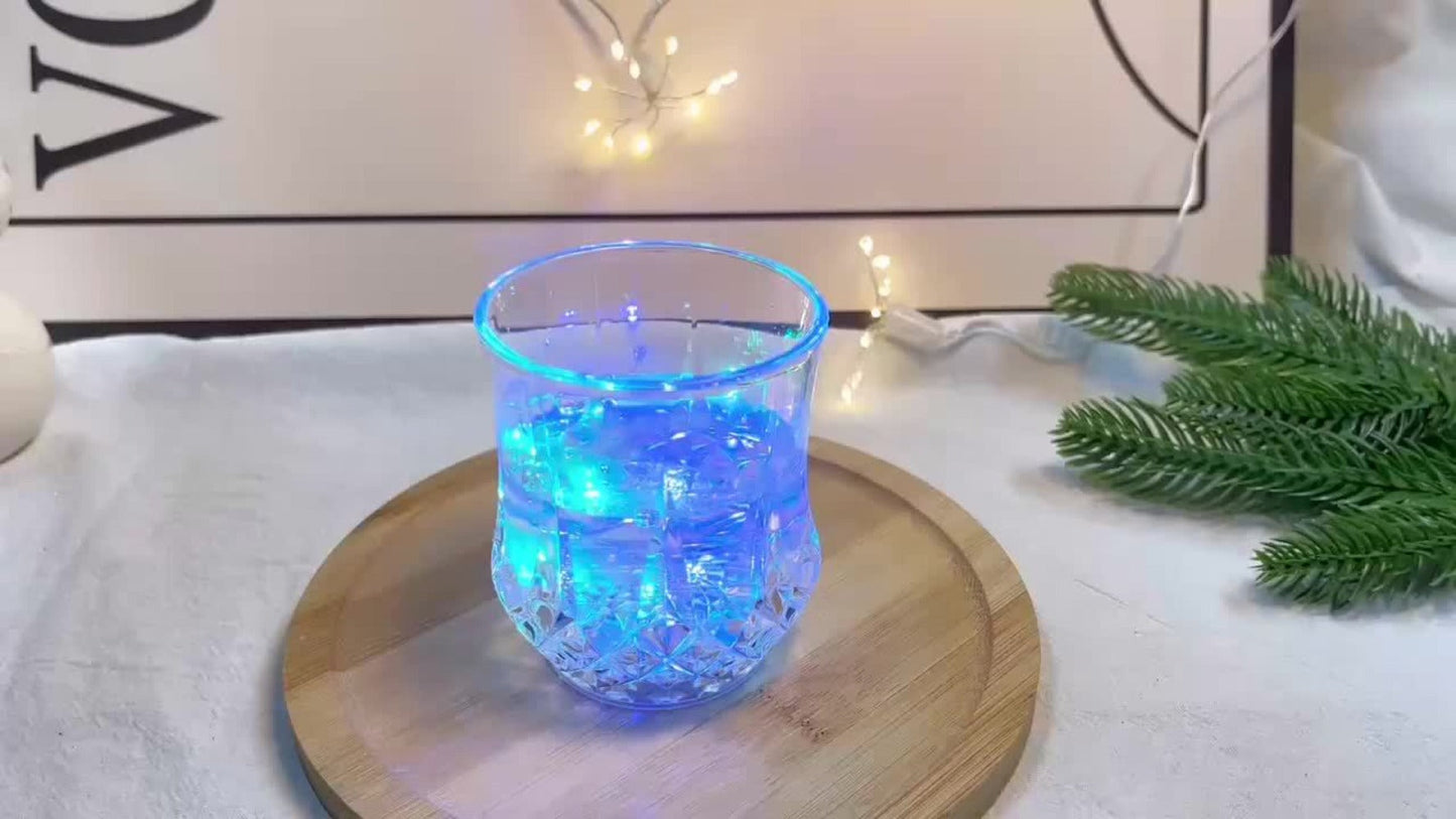 LED Light-Up Cups Glow in the Dark, Pineapple Induction Party Cups for Birthday Christmas Disco Valentine's Day (6.76oz)