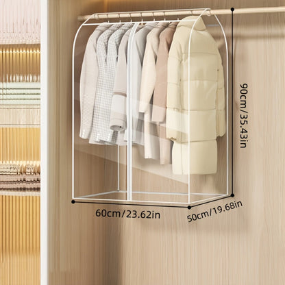Garment Bag Transparent Hanging Clothes Dust Cover with Zipper, Thickened & Storage Bag for Coats