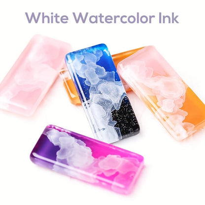 Gel Nail Polish Blooming White Watercolor Gel with Gradient Flower and Marble Effects for UV/LED Soak-Off Nail Art