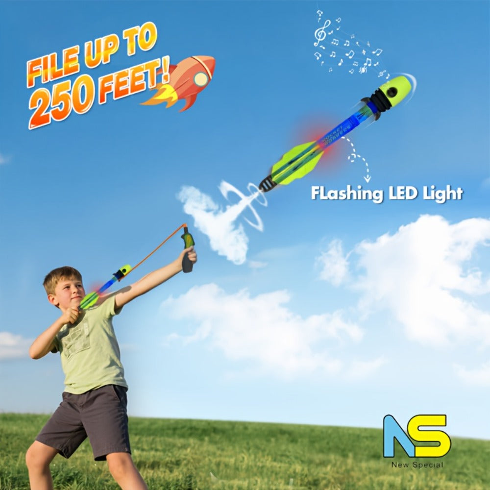LED Rocket Launcher Toy for Kids, Soars Up to 250 Feet with the Listed Color, Size or Set Options for Everyday Use