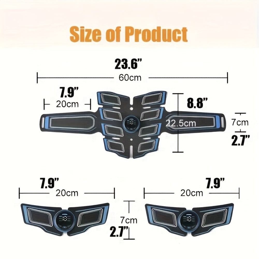 EMS Stimulator Belt, TENS Body Massager for Toning, Pain & Full Body Relaxation, Adjustable Modes