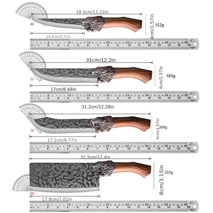 Kitchen Knife Set 4- or 7-Piece Forged Stainless Steel with Boning, Slicing, Butcher Knives, Shears and Rack Options
