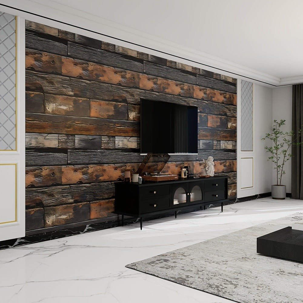 3D Brick Foam Wallpaper Self Adhesive Peel and Stick Wall Panels PVC Rustic Brick Pattern, for Entryways, Bedrooms and Living Spaces