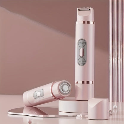 Electric Shaver 2-in-1 Women’s Razor and Trimmer with Stainless Steel Blade, USB Charging and Wet/Dry Use