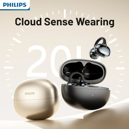Philips TWS Ear Clip Sport Headset Hi-Fi Bass Stereo HD Calls Earhook Wireless Bluetooth for an Everyday Personal Care Routine