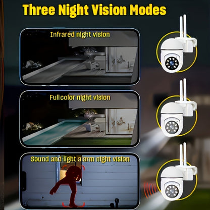 Security Camera Outdoor 1080P Four-Pack with Dual-Band WiFi, 360 PTZ, PIR Detection and IP54