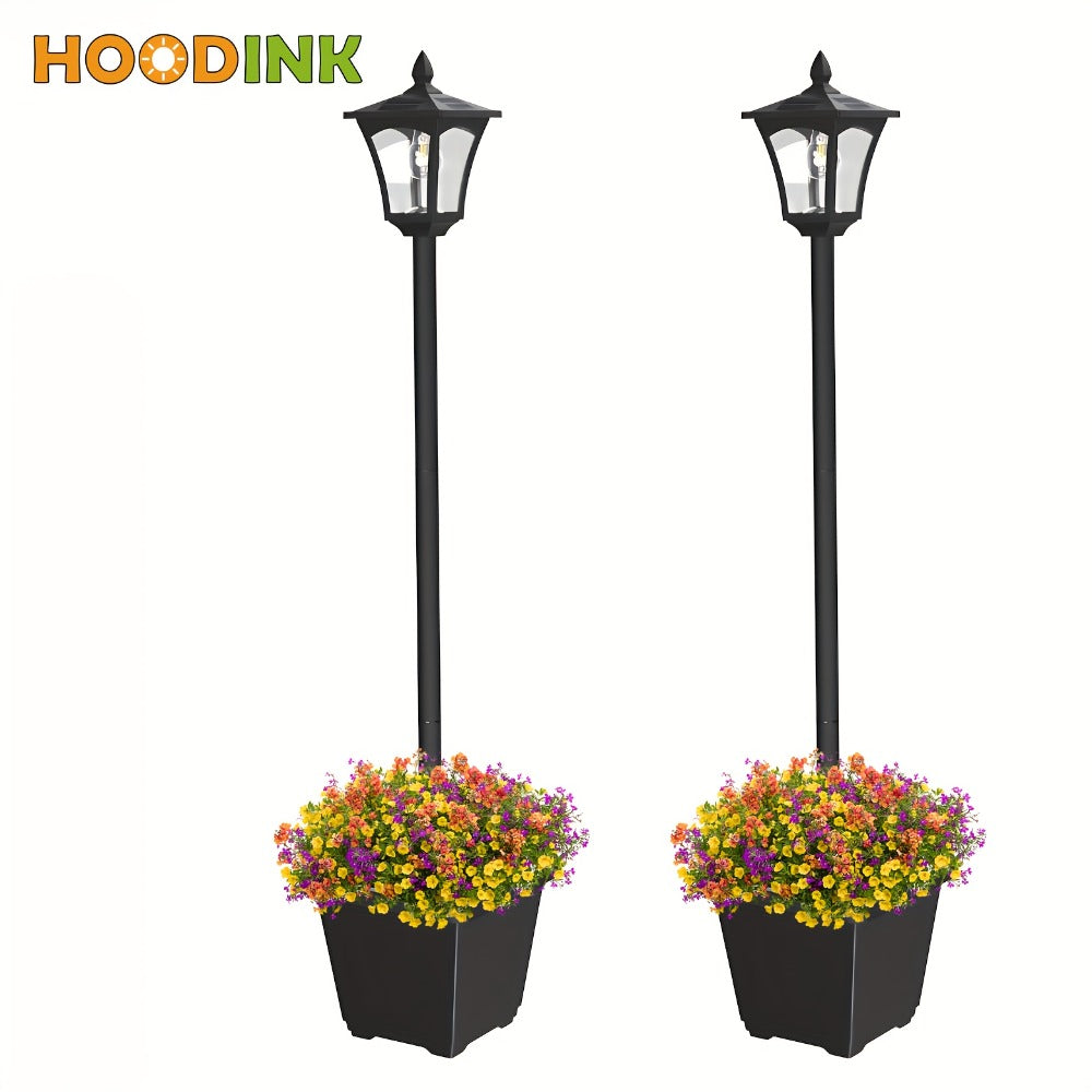Solar Post Light Outdoor Garden Pathway Lamp 60LM White LED for Entryways, Bedrooms and Living Spaces