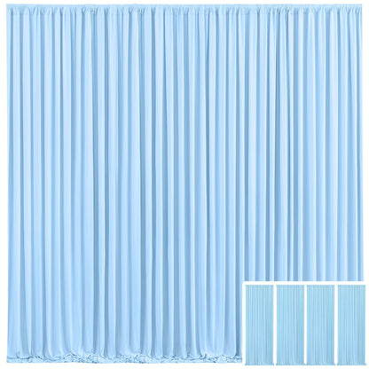 Blackout Backdrop Curtain 4 Pack 5x10 Ft - Heavyweight Nonwoven, Wrinkle-Resistant for Entryways, Bedrooms and Living Spaces