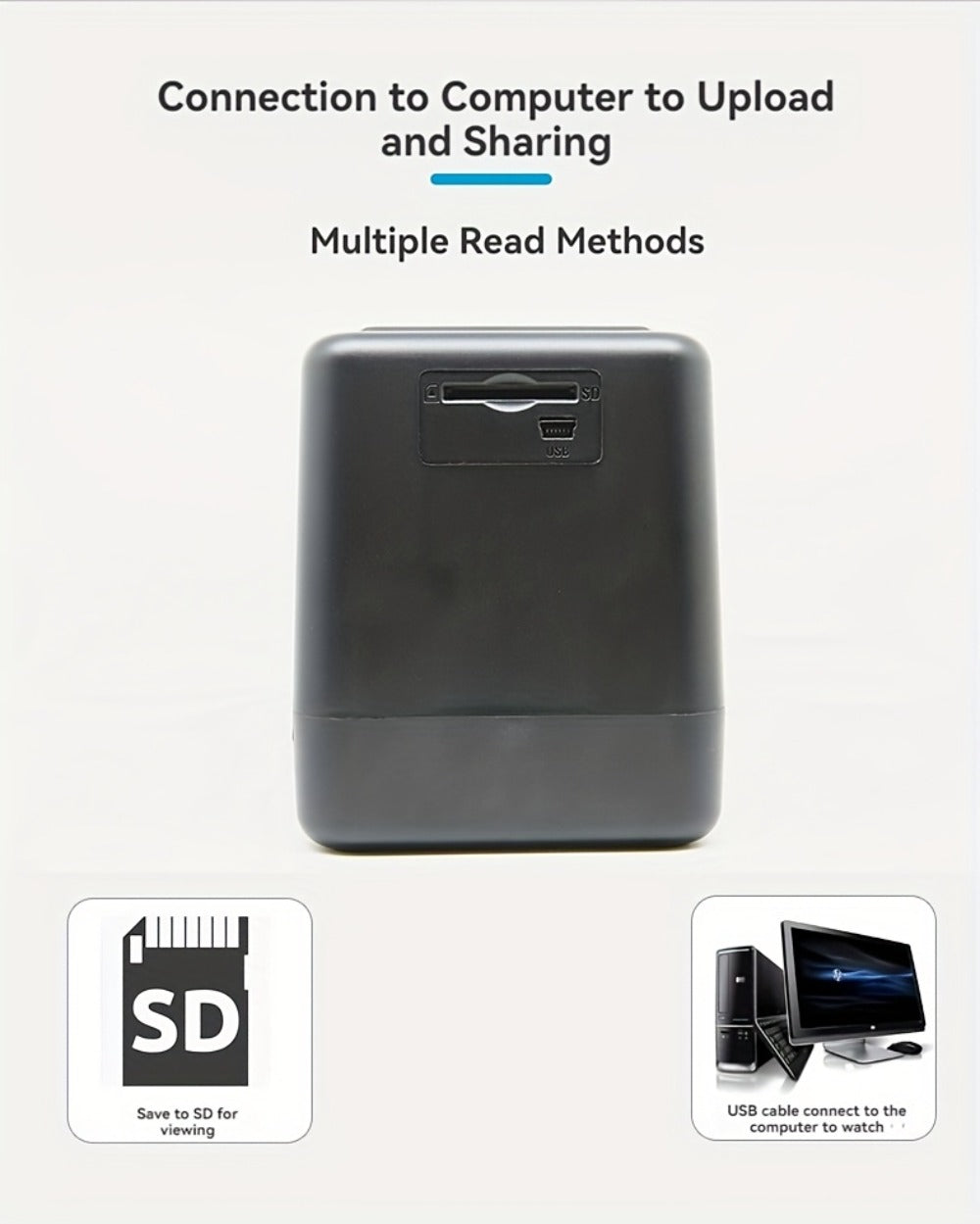 Film Scanner 10MP Negative & Slide Scanner, Converts 35mm/110/Super 8 Film to Digital JPEG, 2.0" LCD Screen