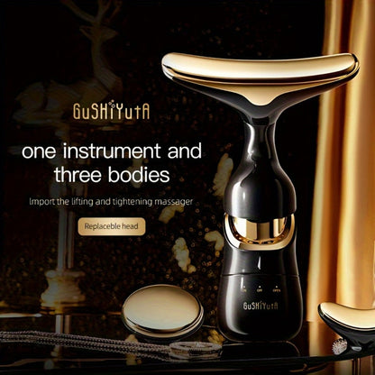 Facial Massager 3-in-1 with Interchangeable Heads for Face Neck Eyes for Home or Salon Spa Use