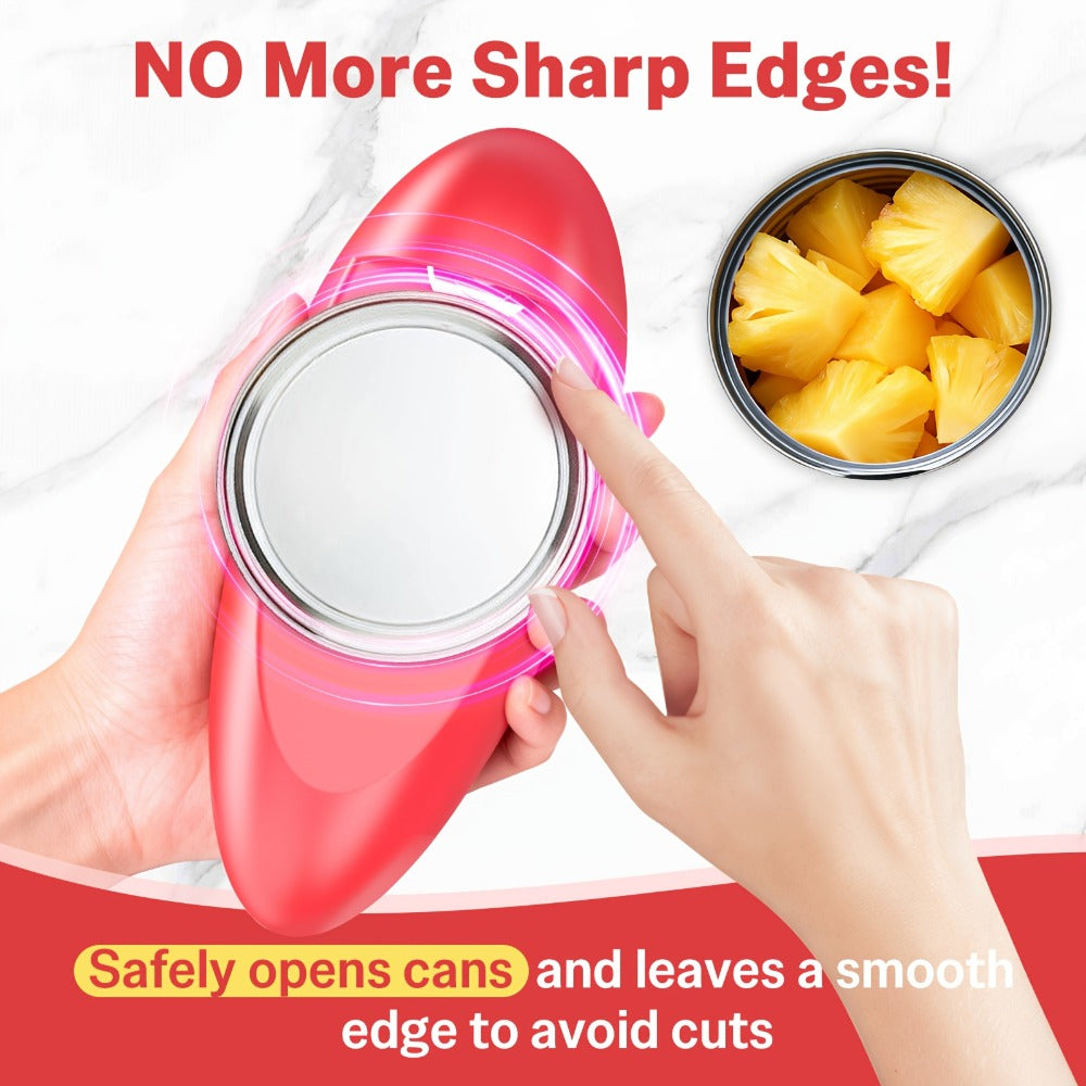 Automatic Can Opener Hands-Free | Electric Battery-Powered One-Touch Can Opener for All Can Sizes, Safe Smooth Edge