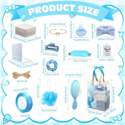 Party Favor Gift Set 74pcs, Headbands, Hair Brushes, Bracelets, Mirrors, Powder Puffs, Hair Ties