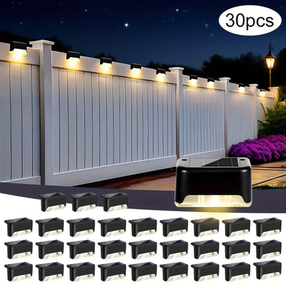 Solar Deck Lights Outdoor 20/30 Pack White LED Step Lights for Stairs Fence Patio Garden Pathway for Garden, Pathway and Patio Lighting
