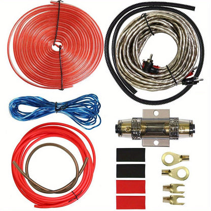 Amplifier Wiring Kit 10 Gauge 1500W – Complete Car Audio Amp Install Kit with RCA Cable, Power & Ground Wire, Remote Cable, AGU Fuse Holder