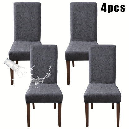 Stretch Dining Chair Covers Set of 4/6 – Plant Print Slipcovers for Dining Room Kitchen Chairs, Elastic Parsons Chair Protector, Home Decor