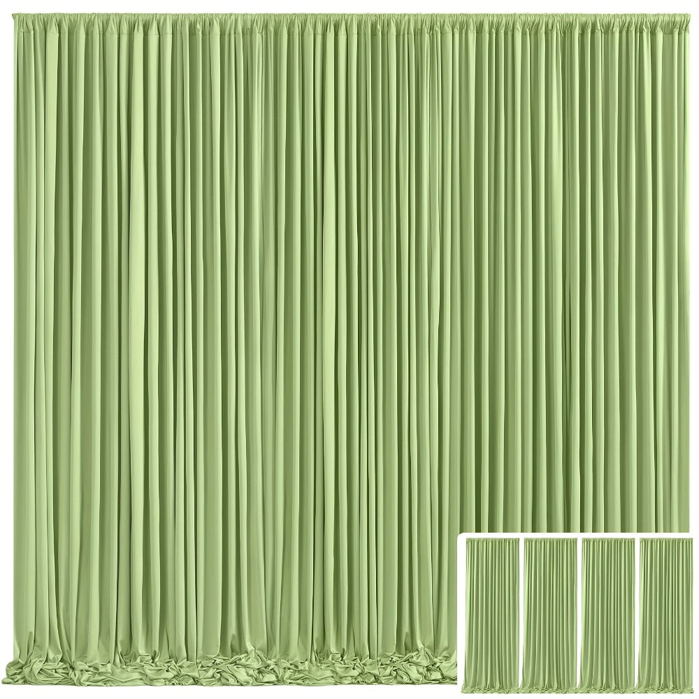 Elegant Fabric Backdrop Curtains 4pcs with Poles 59x85in Non-Transparent Wrinkle-Free Party Photo for an Everyday Personal Care Routine