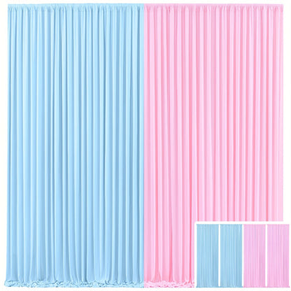 Elegant Fabric Backdrop Curtains 4pcs with Poles 59x85in Non-Transparent Wrinkle-Free Party Photo for an Everyday Personal Care Routine