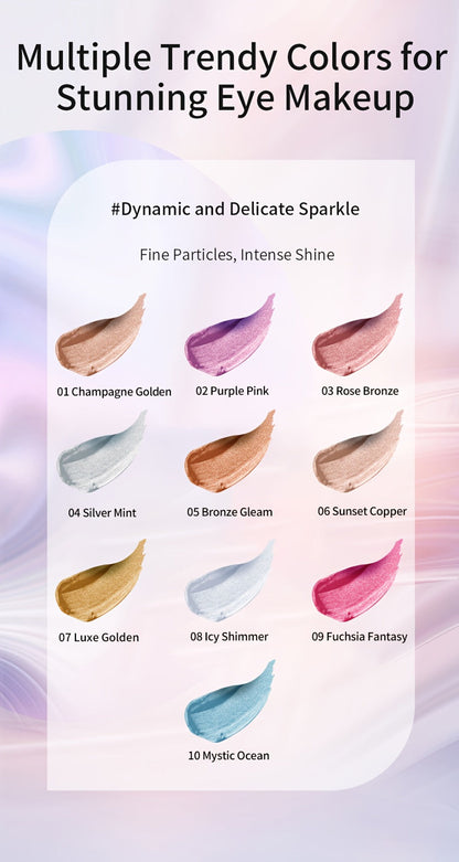 Jelly Gel Eyeshadow 2 Pack Sunset Copper Shimmer High Gloss Metallic Finish Fade Resistant, for Makeup, Travel and Everyday Vanity Use