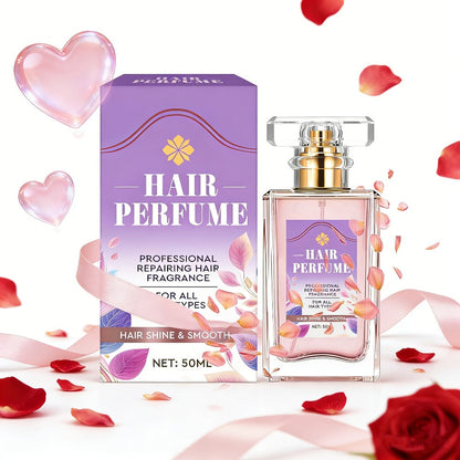 Alcohol-Free Hair Perfume Spray for Women with Squalane & Pheromone Floral Scent, Nourishing Hair Shine Oil Mist