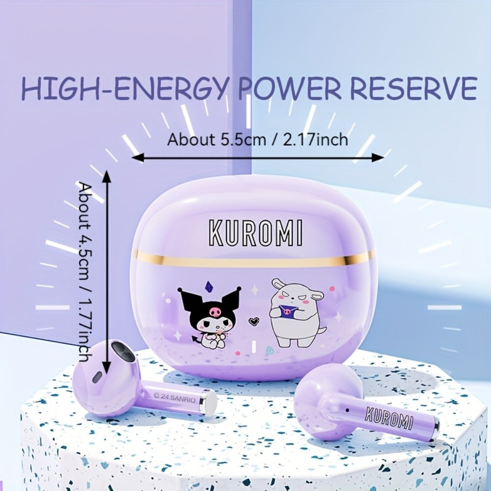 Wireless Earbuds Hello Kitty, Kuromi or Cinnamoroll Designs with Bluetooth 5.0 and Power Display