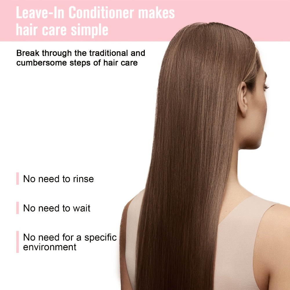Leave-In Conditioner Spray & Detangling Hair Brush Set - Anti Frizz Smoothing Glycerin Formula for Home, Travel and Salon Hair Styling