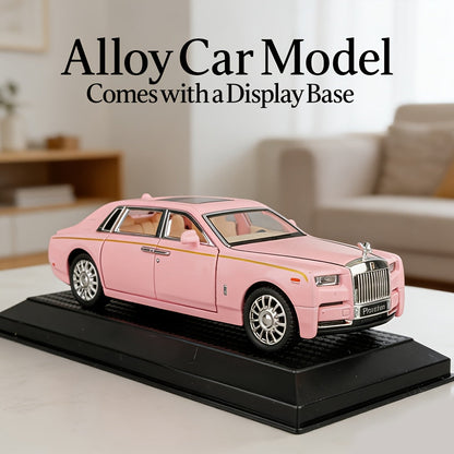 Collectible Diecast Car Model Zinc Alloy with Display Base & Openable Doors – Highly Detailed Static Decoration for Home Office Desk
