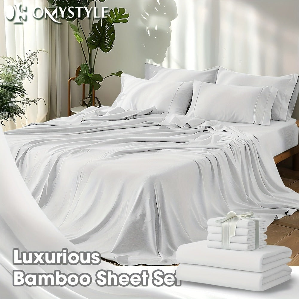 Fitted Sheet Set Cooling Deep Pocket – 2000TC Soft Microfiber Bed Sheet, Shrink Fade Wrinkle Resistant, 11 Colors 4 Sizes