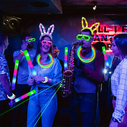 LED Bunny Ear Headbands 25-Pack for Parties, Celebrations and Guest Favors, with the Listed Configuration