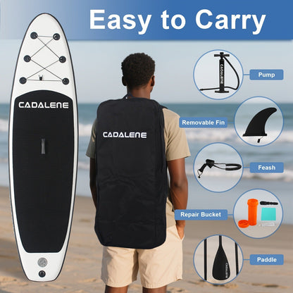 10-Foot by 33-Inch Inflatable Paddle Board Kit with EVA Deck, Three Fins, Paddle, Pump and Backpack