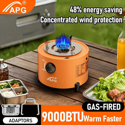 Portable Propane Camping Stove Heater 9000 BTU, 3-in-1 Indoor Outdoor Gas Burner with Adjustable Flame