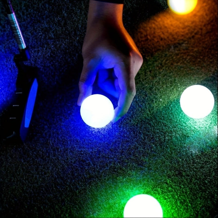 LED Golf Balls Glow in the Dark – 6 Pack Multi-Color Light Up Golf Balls for Night Play, Impact Activated, 40Hr Battery