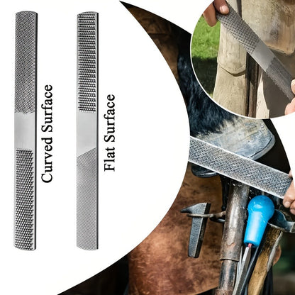 Hoof Trimming Kit 9-Piece Professional Farrier Tools – 10" Carbon Steel Hoof Nippers, Shears, Nail Clipper