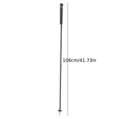 7-in-1 Tactical Hiking Staff – Adjustable Aluminum Alloy Mountaineering Stick with Compass, Fire Starter, Saw, Screwdriver & Pliers