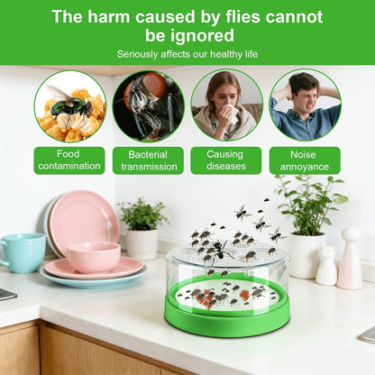 Flying Insect Trap 2 Pack – Non-Toxic Reusable Bug Catcher with 7 Holes, No Electricity, Safe for Home & Garden