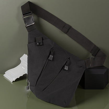 Anti-Theft Sling Bag Men Crossbody Chest Pack Oxford – Lightweight Shoulder Bag with Adjustable Strap, Multiple Compartments & Zipper
