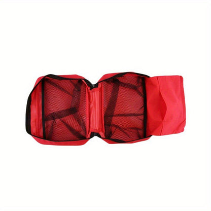 152-Piece First Aid Kit with Red Handled Organizer, Mesh Dividers, Scissors, Forceps and Packed Supplies