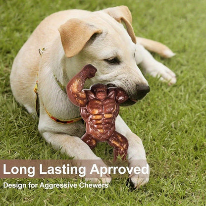 Dog Chew Toy Durable Rubber Beef Flavor Chew Stick for Medium & Large Dogs – Indestructible Teething Toy with Unbreakable Joints