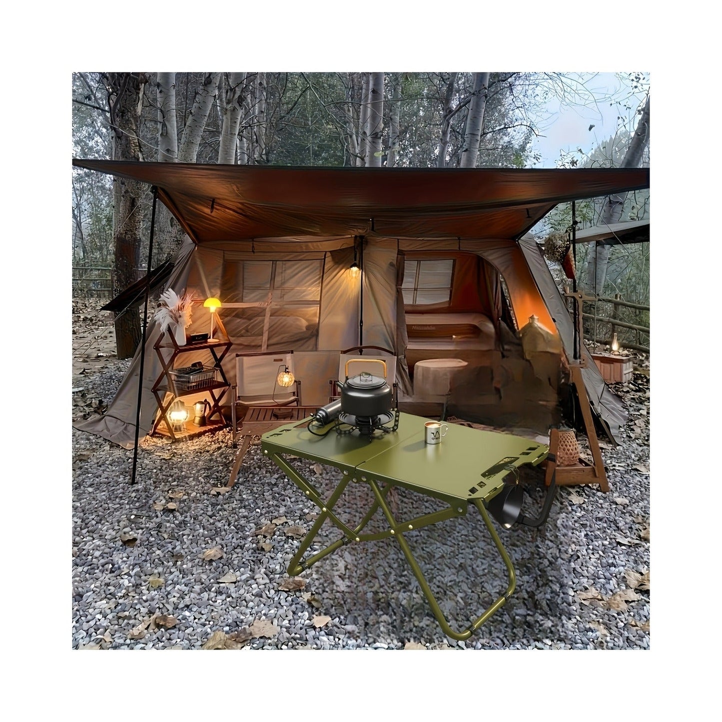 Folding Camping Table Portable Lightweight 3-Leg Outdoor Table for Picnic BBQ, for Camping, Travel and Outdoor Use