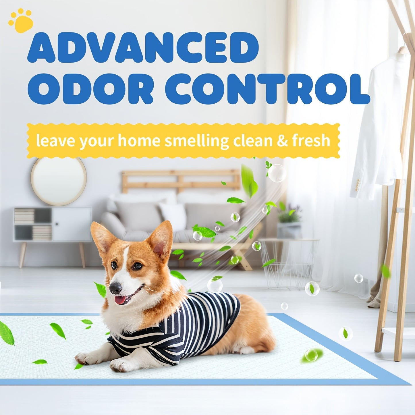 6-Layer Puppy Pads 100 Count – Super Absorbent Leak-Proof Odor Control Dog Pee Pads for Potty Training, Large & XL Size 34"x28" and 22"x22"