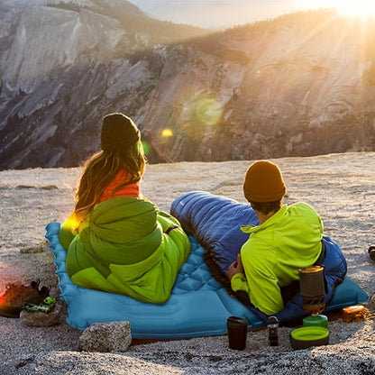 Camping Sleeping Pad Inflatable & Self-Inflating – Ultralight TPU Nylon Mat with Built-In Pump, Single & Double Size for Backpacking